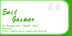 emil gaspar business card