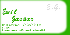 emil gaspar business card